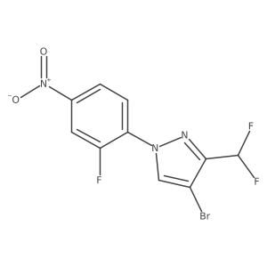 4-Bromo-3-(difluoromethyl)-1-(2-fluoro-4-nitrophenyl)-1H-pyrazole Structure