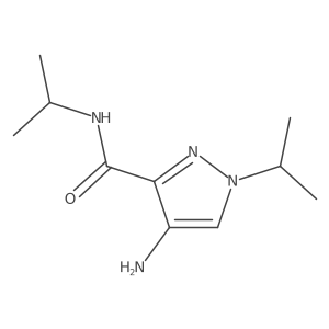 4-amino-N,1-bis(propan-2-yl)-1H-pyrazole-3-carboxamide结构式