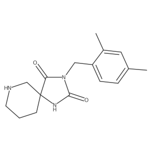 3-[(2,4-Dimethylphenyl)methyl]-1,3,7-triazaspiro[4.5]decane-2,4-dione Structure
