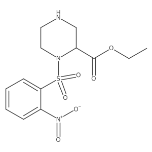 Ethyl 1-(2-nitrobenzenesulfonyl)piperazine-2-carboxylate结构式