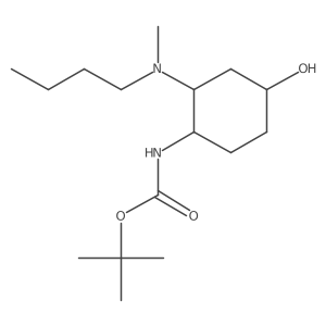tert-butyl N-{2-[butyl(methyl)amino]-4-hydroxycyclohexyl}carbamate Structure