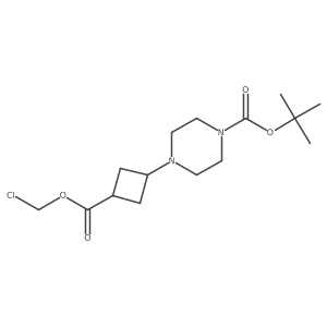 Tert-butyl 4-{3-[(chloromethoxy)carbonyl]cyclobutyl}piperazine-1-carboxylate Structure