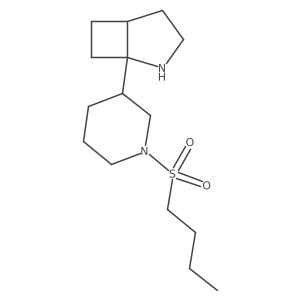 1-[1-(Butane-1-sulfonyl)piperidin-3-yl]-2-azabicyclo[3.2.0]heptane结构式
