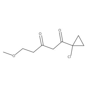 1-(1-Chlorocyclopropyl)-5-methoxypentane-1,3-dione结构式