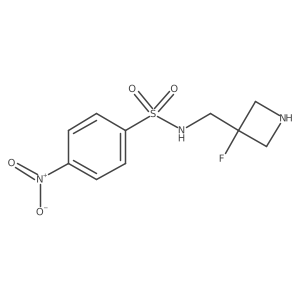 N-[(3-fluoroazetidin-3-yl)methyl]-4-nitrobenzene-1-sulfonamide结构式