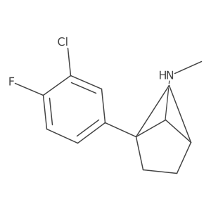 1-(3-chloro-4-fluorophenyl)-N-methylbicyclo[2.1.1]hexan-5-amine结构式