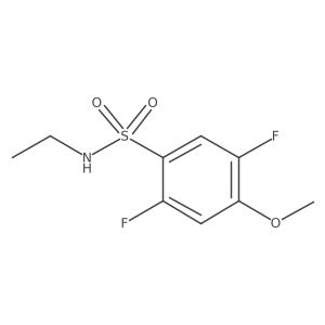 N-ethyl-2,5-difluoro-4-methoxybenzene-1-sulfonamide结构式