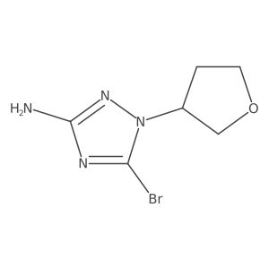 5-bromo-1-(oxolan-3-yl)-1H-1,2,4-triazol-3-amine结构式