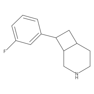 (1S,6R,8S)-8-(3-fluorophenyl)-3-azabicyclo[4.2.0]octane结构式