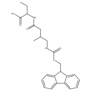 (2S)-2-[4-({[(9H-fluoren-9-yl)methoxy]carbonyl}amino)-3-methylbutanamido]butanoic acid结构式