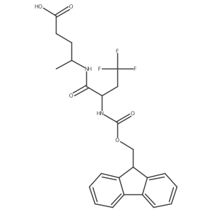 4-[2-({[(9H-fluoren-9-yl)methoxy]carbonyl}amino)-4,4,4-trifluorobutanamido]pentanoic acid结构式