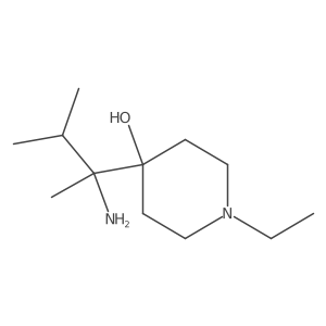 4-(2-Amino-3-methylbutan-2-yl)-1-ethylpiperidin-4-ol Structure