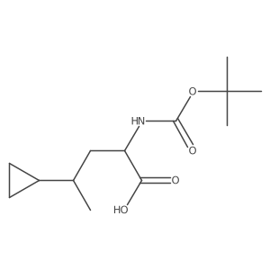 2-{[(Tert-butoxy)carbonyl]amino}-4-cyclopropylpentanoic acid结构式