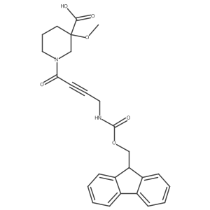 1-[4-({[(9H-fluoren-9-yl)methoxy]carbonyl}amino)but-2-ynoyl]-3-methoxypiperidine-3-carboxylic acid Structure