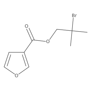 2-Bromo-2-methylpropyl furan-3-carboxylate结构式