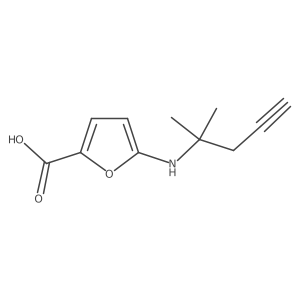 5-[(2-Methylpent-4-yn-2-yl)amino]furan-2-carboxylic acid结构式