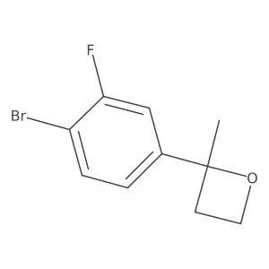 2-(4-Bromo-3-fluorophenyl)-2-methyloxetane结构式