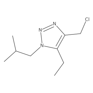 4-(chloromethyl)-5-ethyl-1-(2-methylpropyl)-1H-1,2,3-triazole Structure