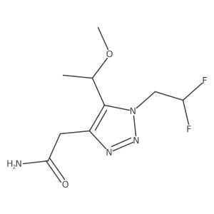 2-[1-(2,2-difluoroethyl)-5-(1-methoxyethyl)-1H-1,2,3-triazol-4-yl]acetamide结构式