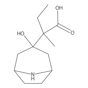 2-{3-Hydroxy-8-azabicyclo[3.2.1]octan-3-yl}-2-methylbutanoic acid Structure