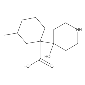 1-(4-Hydroxypiperidin-4-yl)-3-methylcyclohexane-1-carboxylic acid结构式