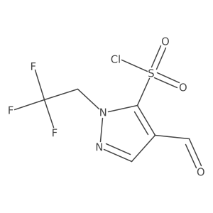 4-formyl-1-(2,2,2-trifluoroethyl)-1H-pyrazole-5-sulfonyl chloride结构式