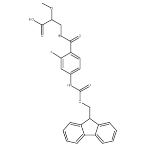 3-{[4-({[(9H-fluoren-9-yl)methoxy]carbonyl}amino)-2-fluorophenyl]formamido}-2-methoxypropanoic acid Structure