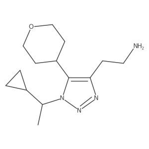 2-[1-(1-cyclopropylethyl)-5-(oxan-4-yl)-1H-1,2,3-triazol-4-yl]ethan-1-amine Structure