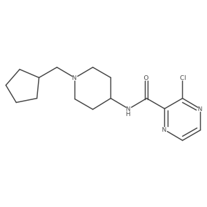 3-Chloro-N-[1-(cyclopentylmethyl)piperidin-4-yl]pyrazine-2-carboxamide Structure