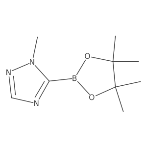 1-Methyl-5-(4,4,5,5-tetramethyl-1,3,2-dioxaborolan-2-yl)-1H-1,2,4-triazole结构式