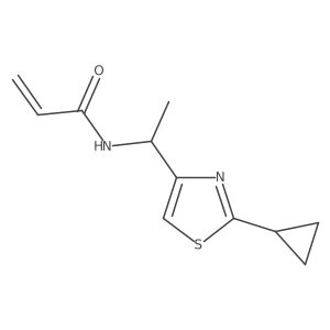 N-[1-(2-Cyclopropyl-1,3-thiazol-4-yl)ethyl]prop-2-enamide Structure