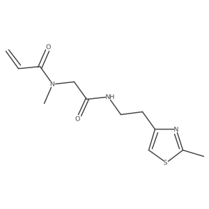 N-methyl-N-({[2-(2-methyl-1,3-thiazol-4-yl)ethyl]carbamoyl}methyl)prop-2-enamide结构式