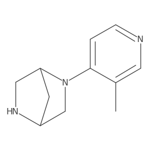 (1S,4S)-2-(3-Methylpyridin-4-yl)-2,5-diazabicyclo[2.2.1]heptane结构式