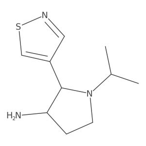 1-(Propan-2-yl)-2-(1,2-thiazol-4-yl)pyrrolidin-3-amine结构式