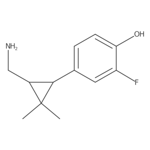 rac-4-[(1R,3R)-3-(aminomethyl)-2,2-dimethylcyclopropyl]-2-fluorophenol Structure
