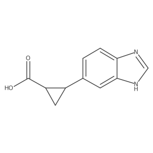 rac-(1R,2R)-2-(1H-1,3-benzodiazol-5-yl)cyclopropane-1-carboxylic acid结构式