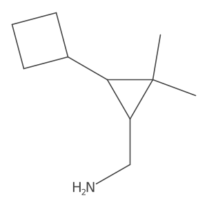 rac-[(1R,3R)-3-cyclobutyl-2,2-dimethylcyclopropyl]methanamine结构式