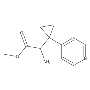 Methyl 2-amino-2-[1-(pyridin-4-yl)cyclopropyl]acetate结构式