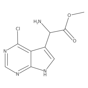 methyl 2-amino-2-{4-chloro-7H-pyrrolo[2,3-d]pyrimidin-5-yl}acetate Structure