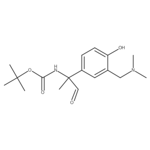 tert-butyl N-(2-{3-[(dimethylamino)methyl]-4-hydroxyphenyl}-1-oxopropan-2-yl)carbamate Structure