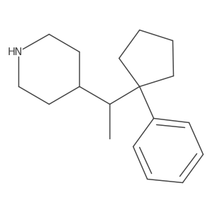 4-[1-(1-Phenylcyclopentyl)ethyl]piperidine结构式
