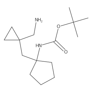 tert-butyl N-(1-{[1-(aminomethyl)cyclopropyl]methyl}cyclopentyl)carbamate结构式