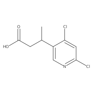 3-(4,6-Dichloropyridin-3-yl)butanoic acid Structure