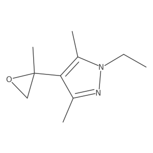 1-ethyl-3,5-dimethyl-4-(2-methyloxiran-2-yl)-1H-pyrazole结构式