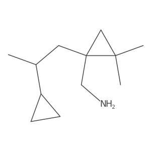 [1-(2-Cyclopropylpropyl)-2,2-dimethylcyclopropyl]methanamine Structure