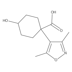 1-(Dimethyl-1,2-oxazol-4-yl)-4-hydroxycyclohexane-1-carboxylic acid结构式
