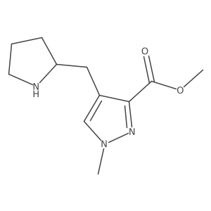 methyl 1-methyl-4-[(pyrrolidin-2-yl)methyl]-1H-pyrazole-3-carboxylate结构式