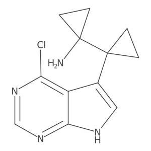 1-(1-{4-chloro-7H-pyrrolo[2,3-d]pyrimidin-5-yl}cyclopropyl)cyclopropan-1-amine Structure