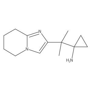 1-(2-{5H,6H,7H,8H-imidazo[1,2-a]pyridin-2-yl}propan-2-yl)cyclopropan-1-amine结构式