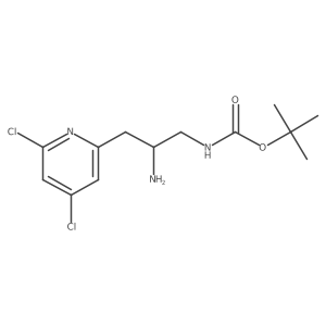 tert-butyl N-[2-amino-3-(4,6-dichloropyridin-2-yl)propyl]carbamate结构式